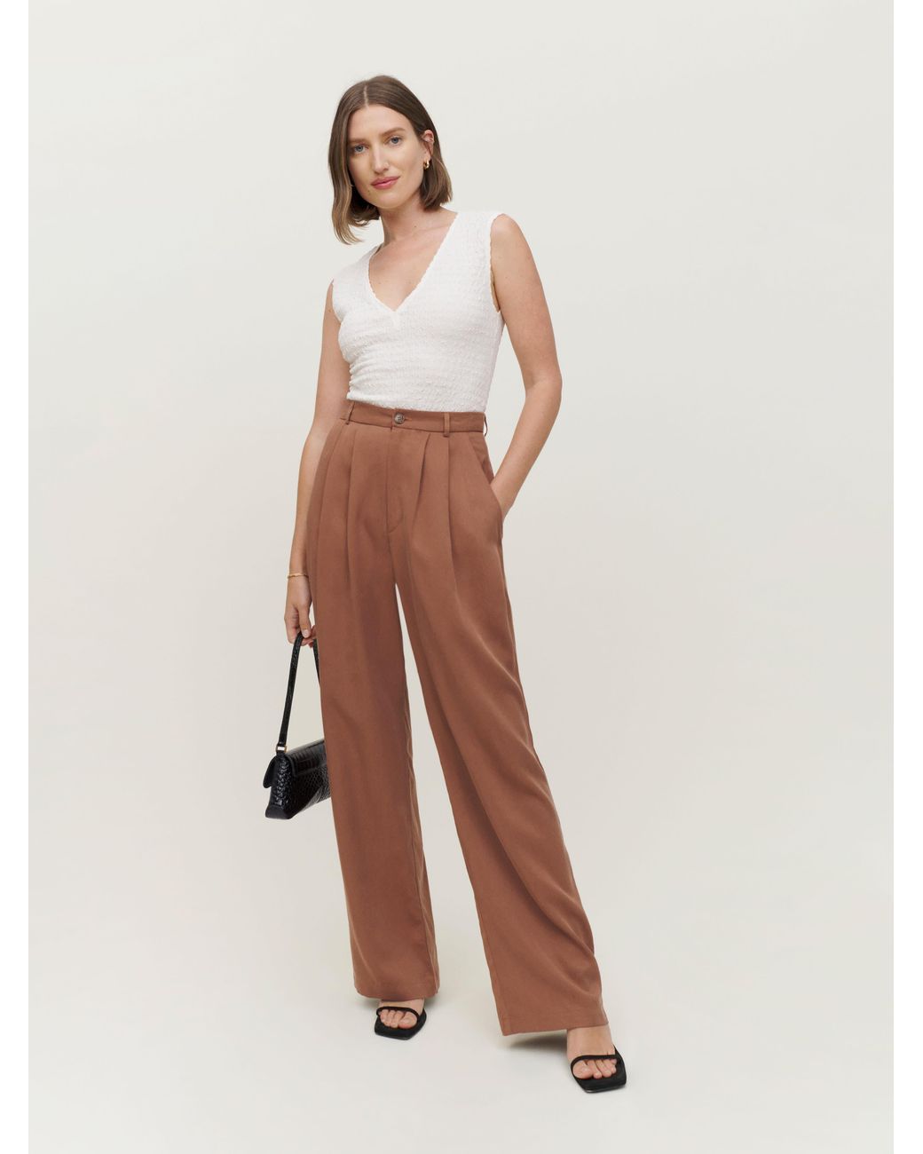 Reformation Mason Pant in Natural | Lyst