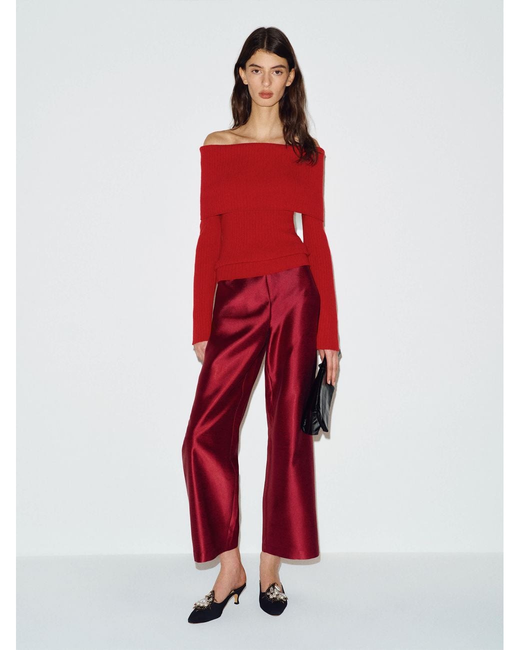 Reformation Red Nina Cashmere Sweater
