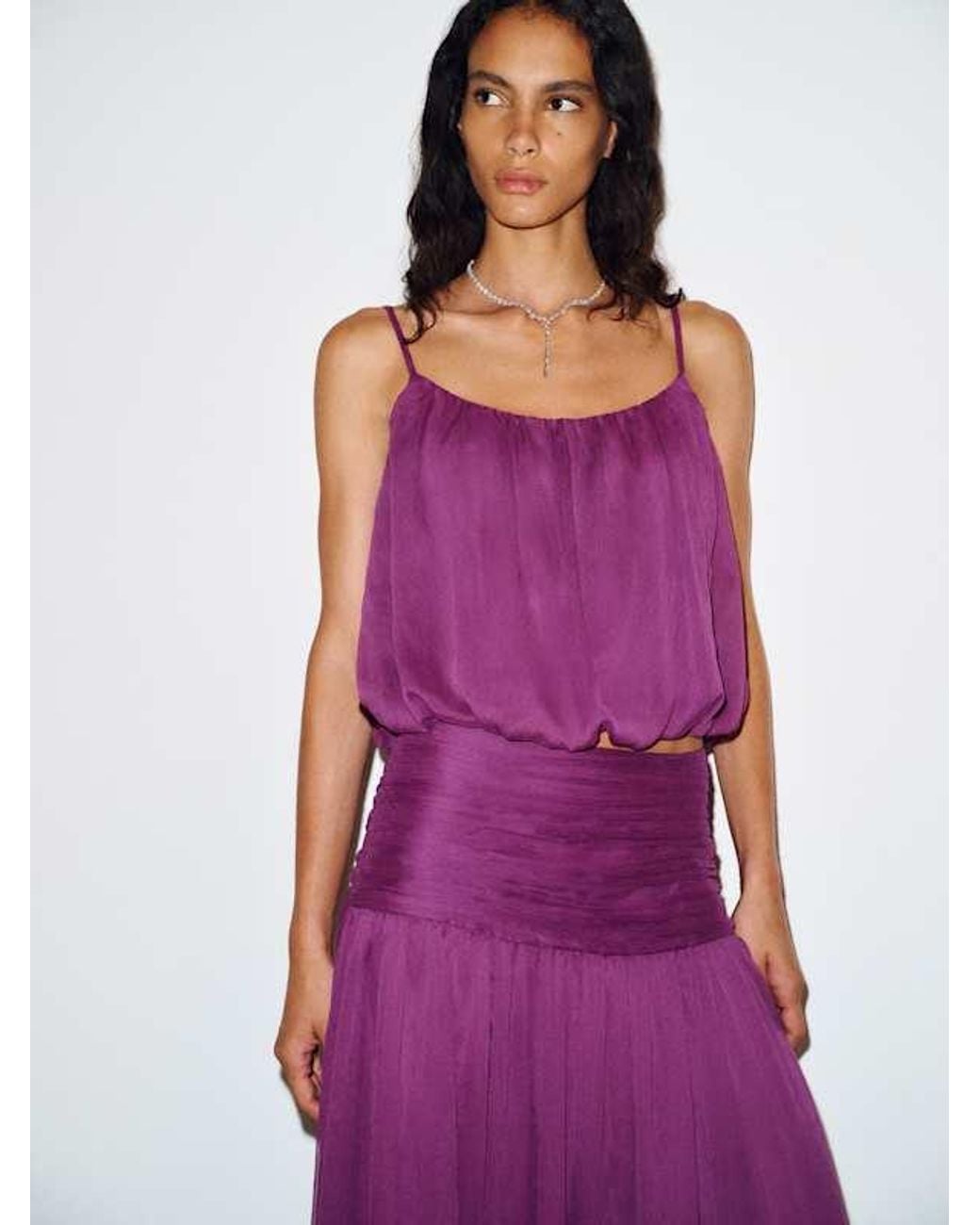 Reformation Purple Astrid Two Piece