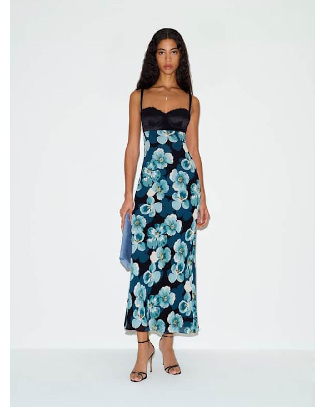 Reformation Blue Breanne Dress Lace 0