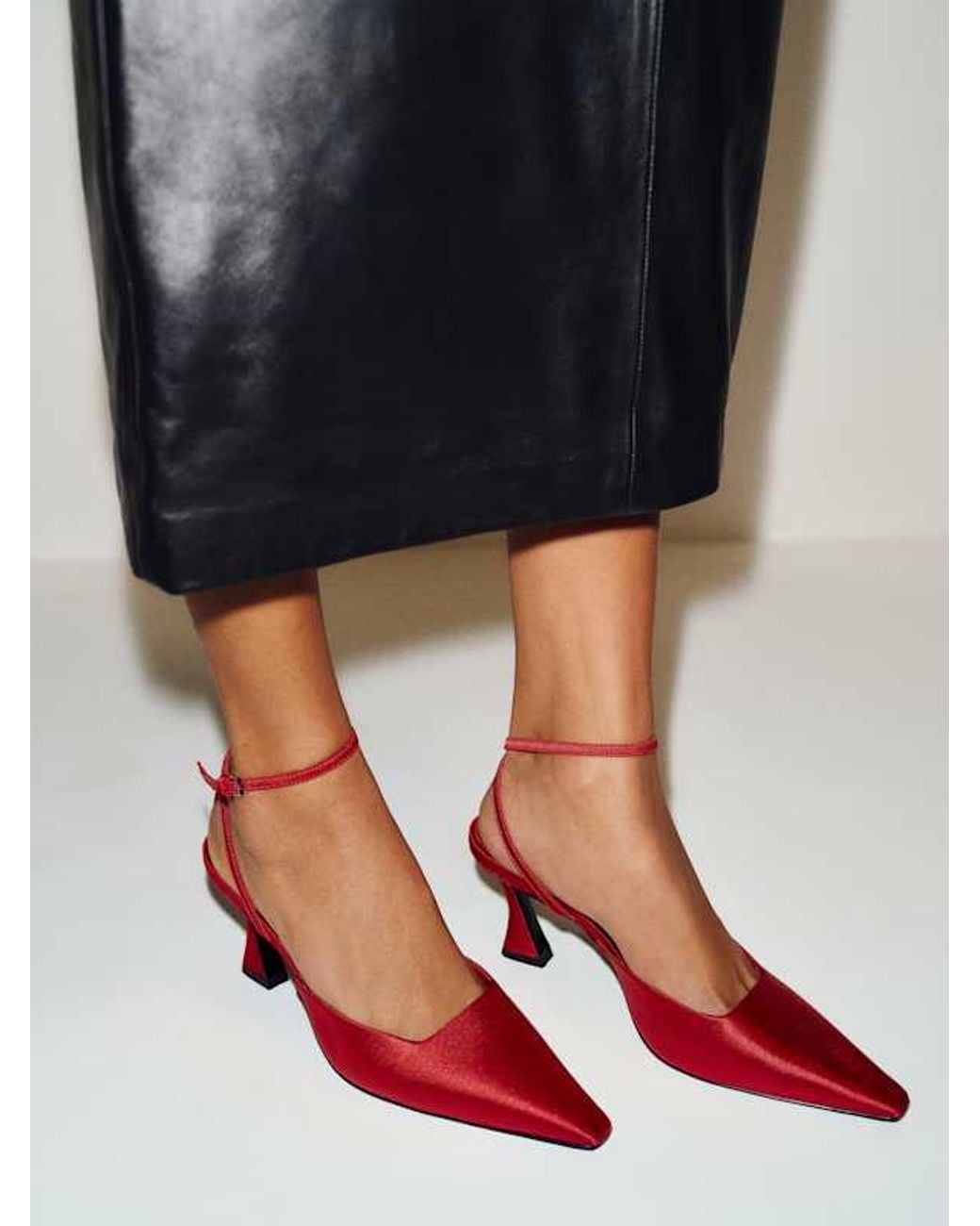 Reformation Blue Natasha Pump Textile 5
