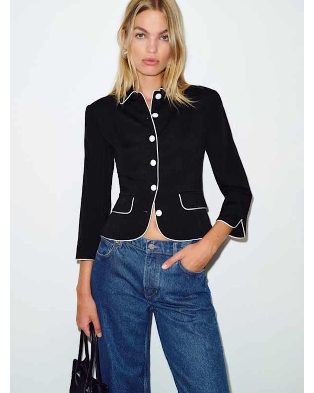 Reformation Blue Vesper Jacket