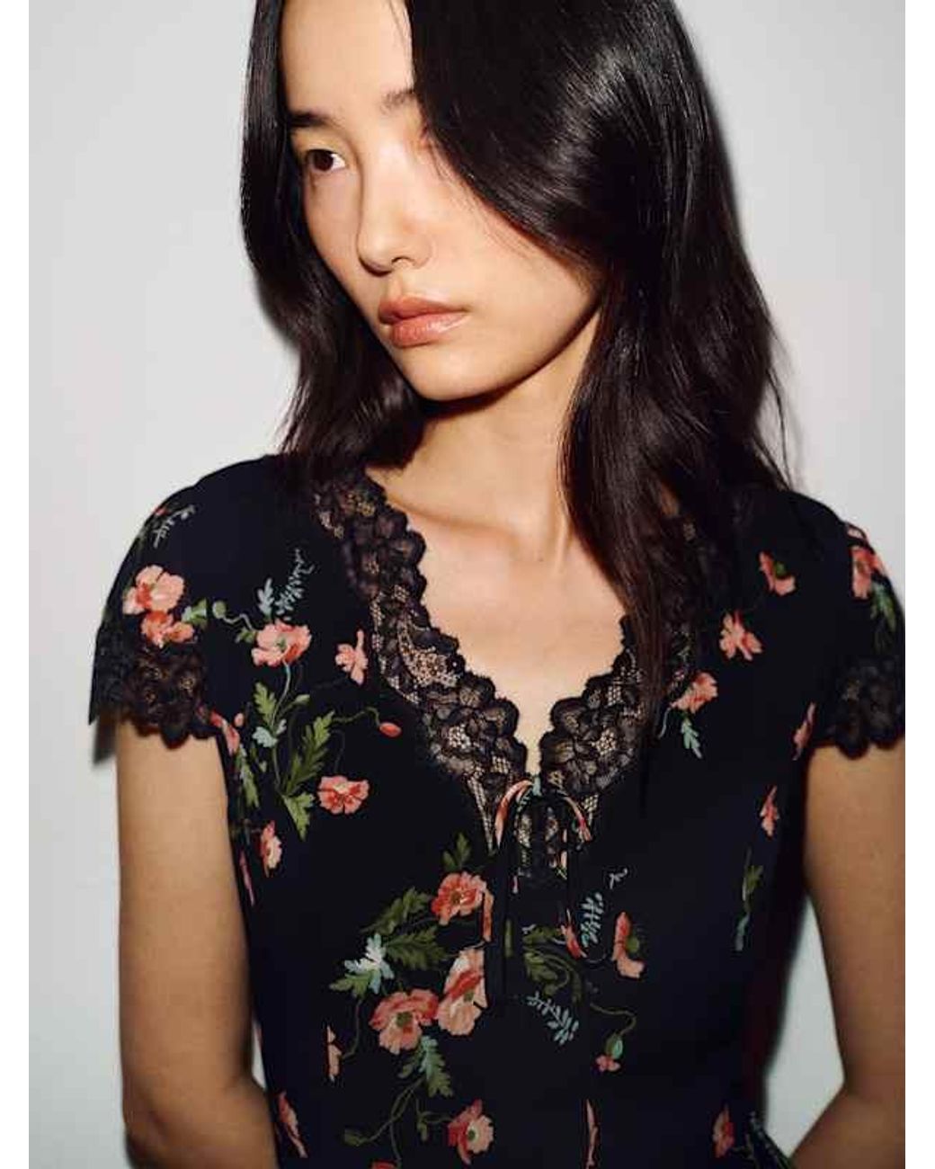 Reformation Blue Tiffie Dress Lace 0