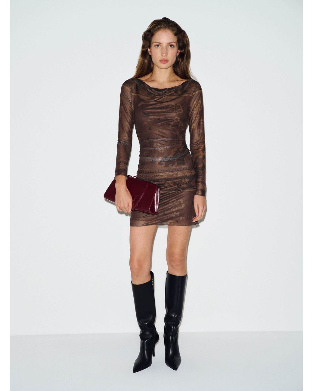 Reformation Brown Reese Knit Dress