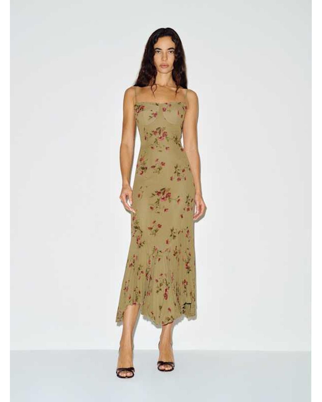 Reformation Green Aiko Dress 8