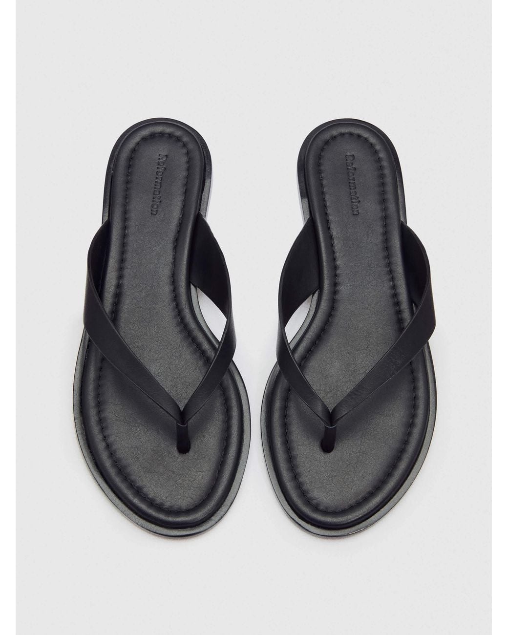 Reformation Red Jessie Thong Sandal Leather 5