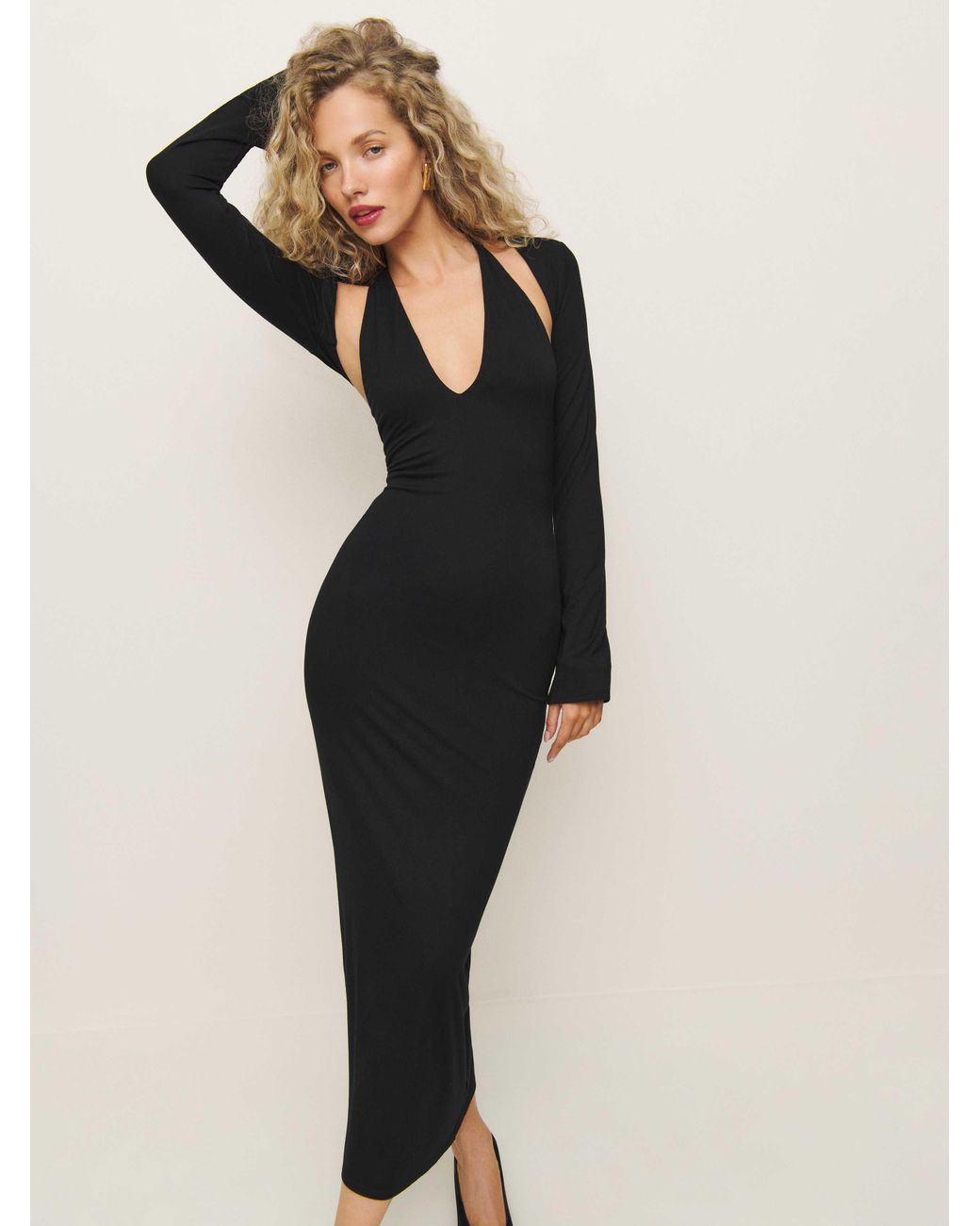 Reformation Eden Knit Dress Set in Black | Lyst