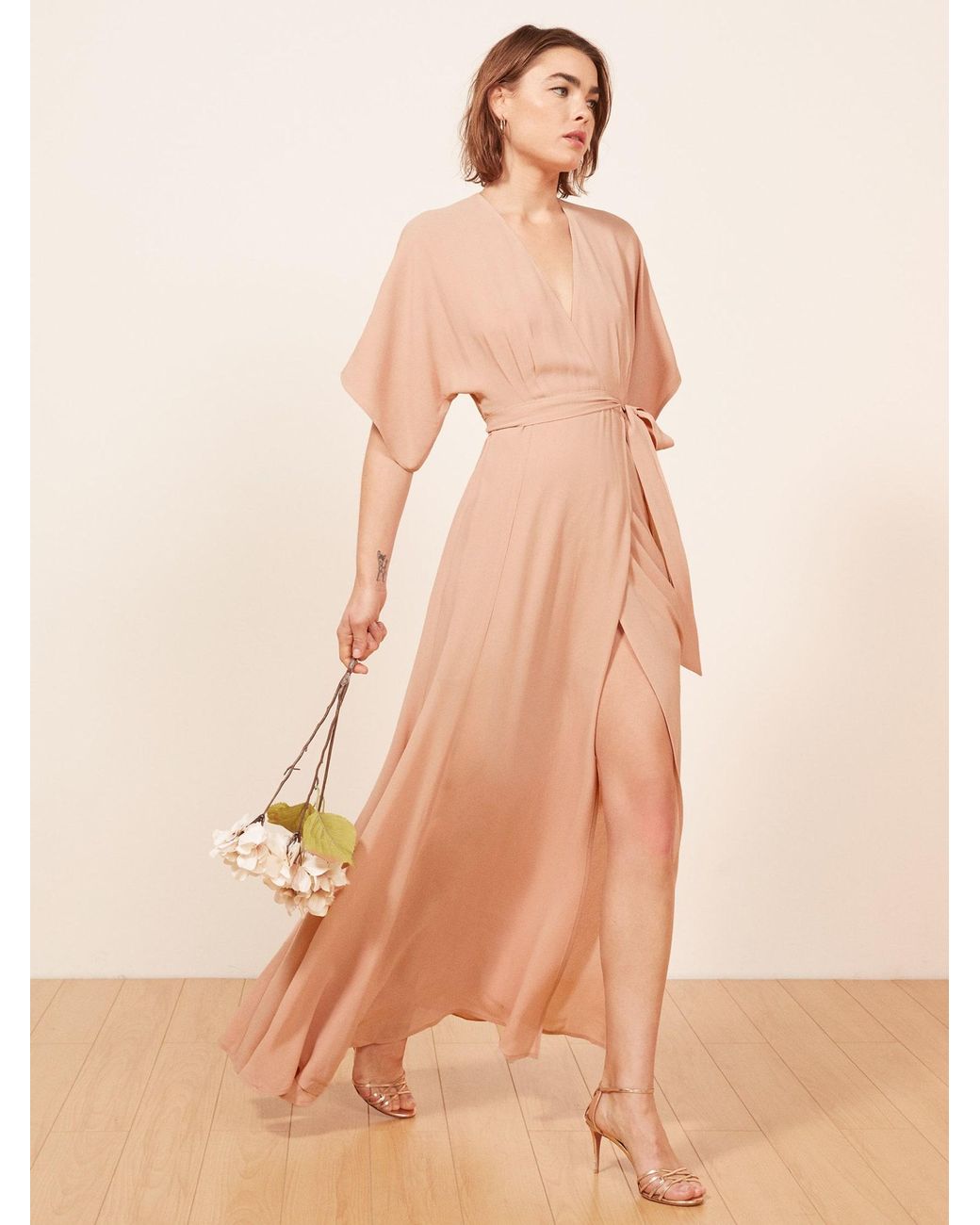 Reformation Winslow Dress in Blush (Pink) - Lyst