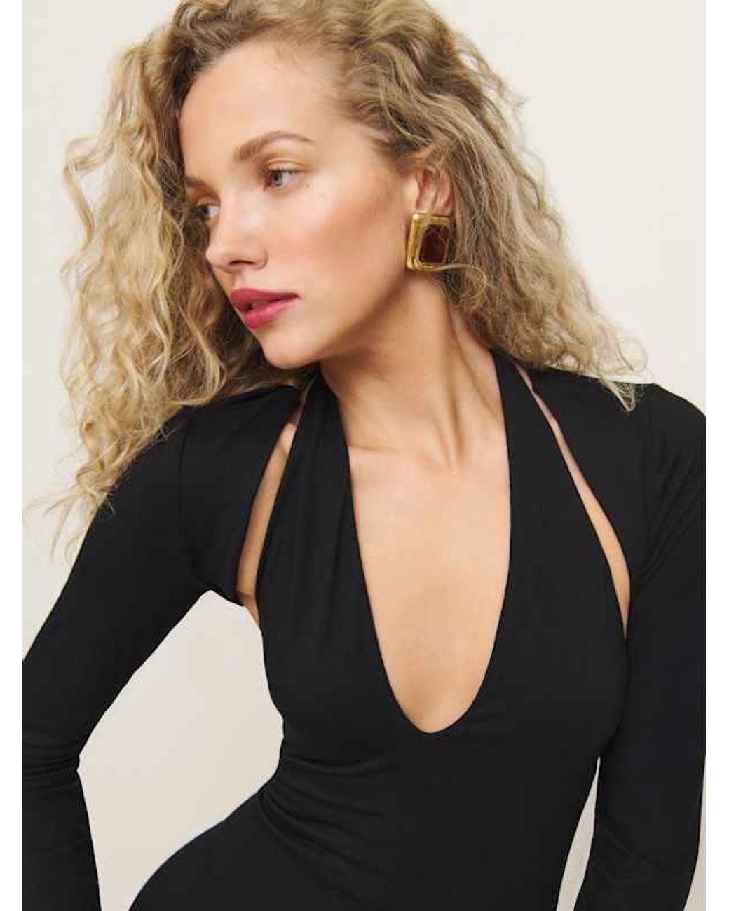 Reformation Eden Knit Dress Set in Black | Lyst