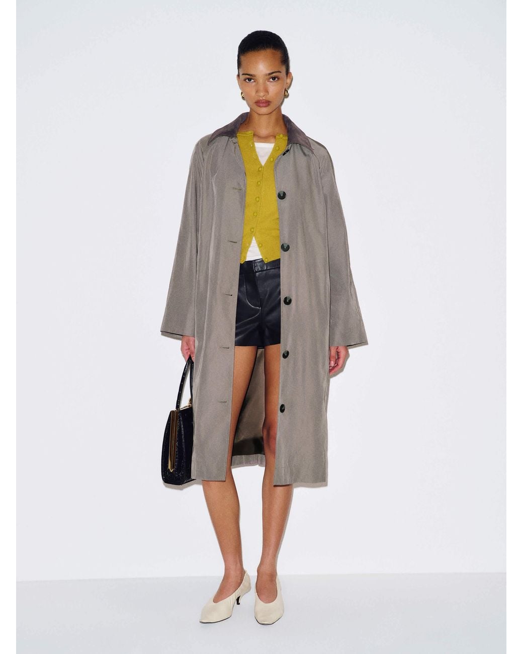 Reformation White Beck Trench Coat