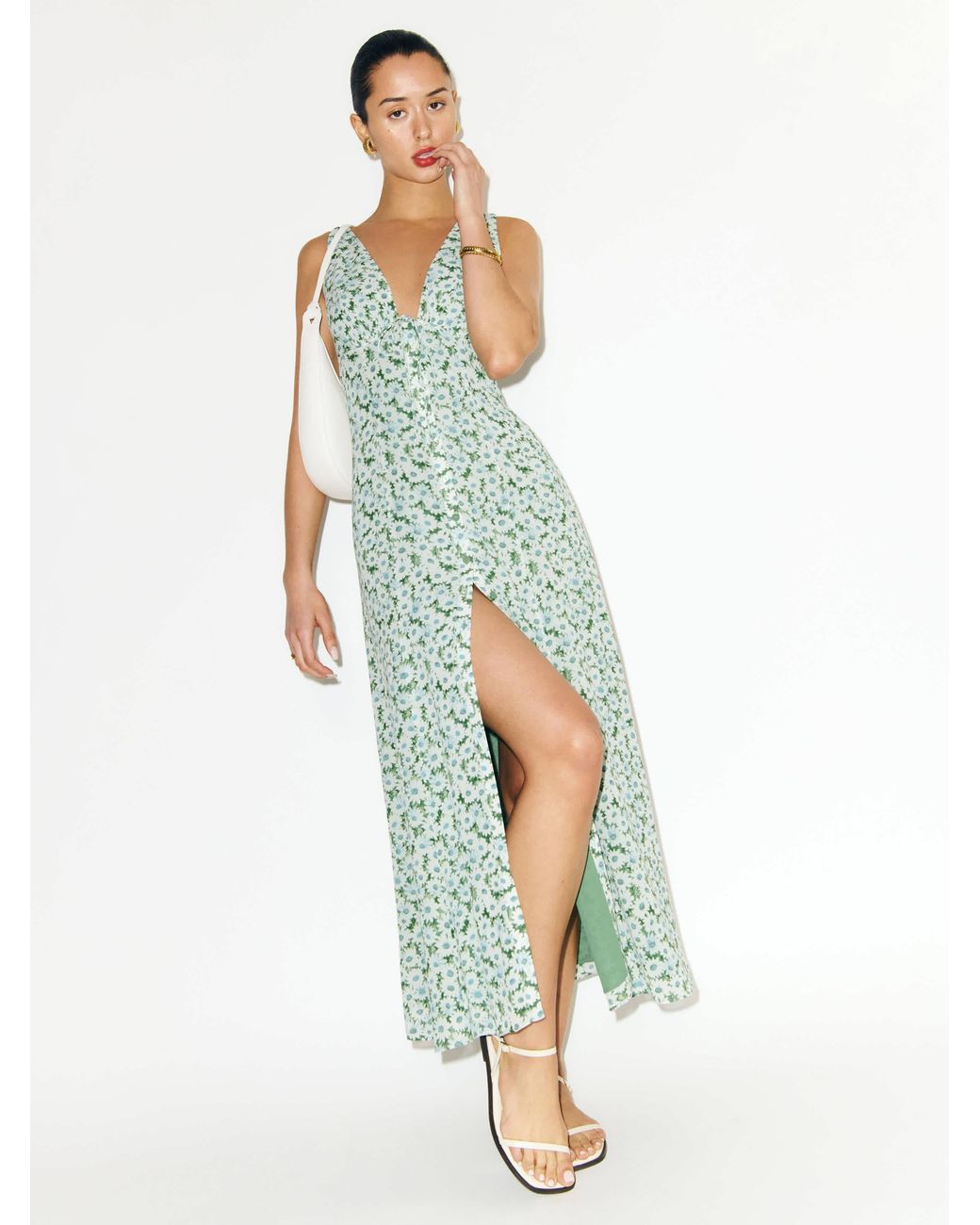 Delilah Linen Dress Maxi Reformation Citrine Dress Reformation Dresses  Reformation Crimini Midi Slip Dress With Gorgeous