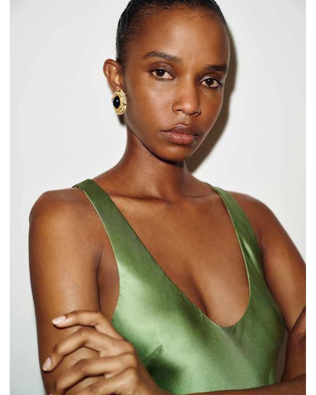 Reformation Green Justina Silk Dress Jade