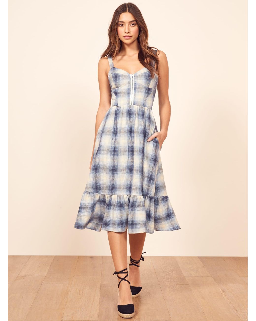 Reformation Dolci Dress in Blue Lyst