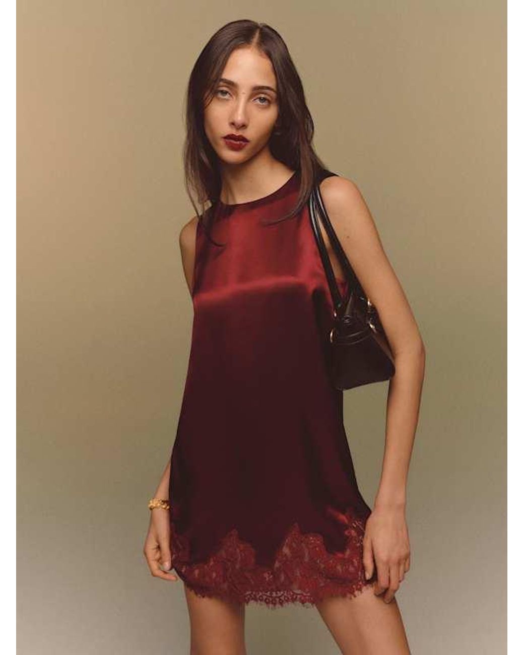 Reformation Natural Jessalyn Silk Dress