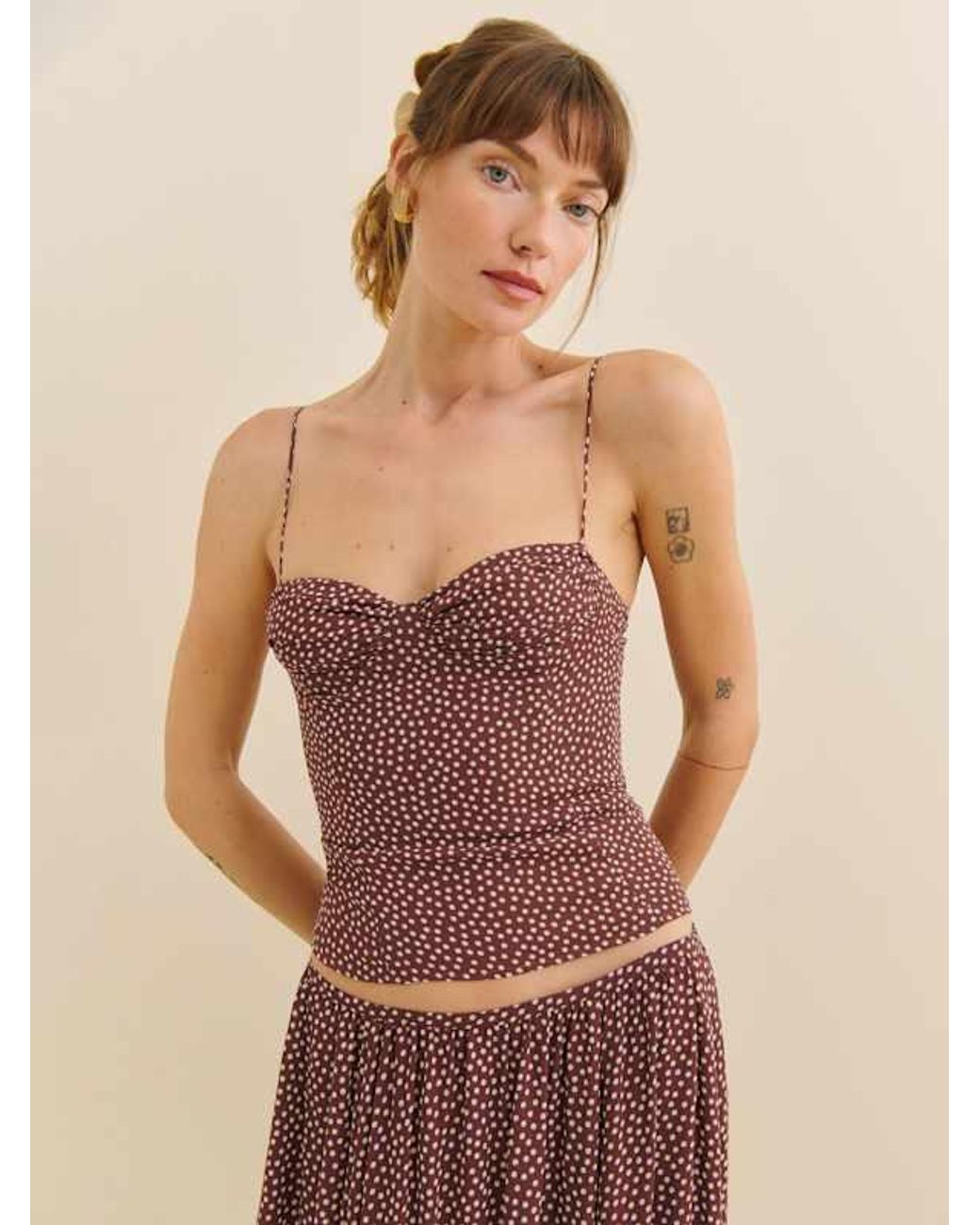 Reformation Brown Pixie Top 10