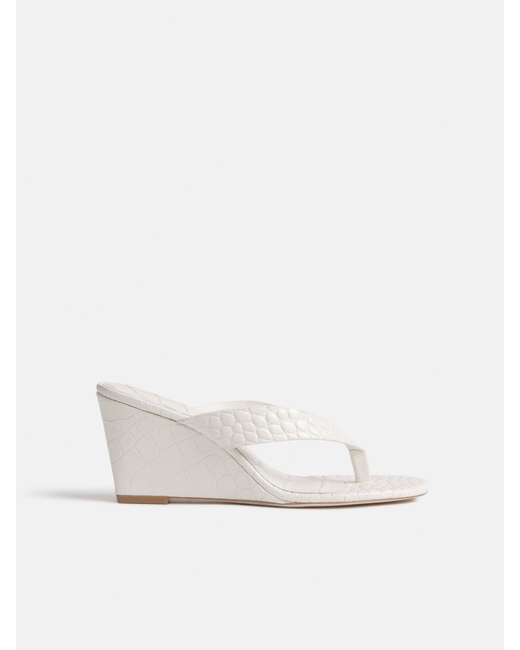 Reformation White Jessie Wedge Thong 5
