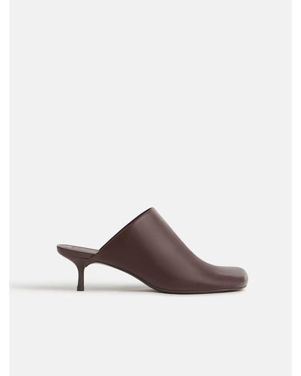 Reformation White Phadra Heeled Mule