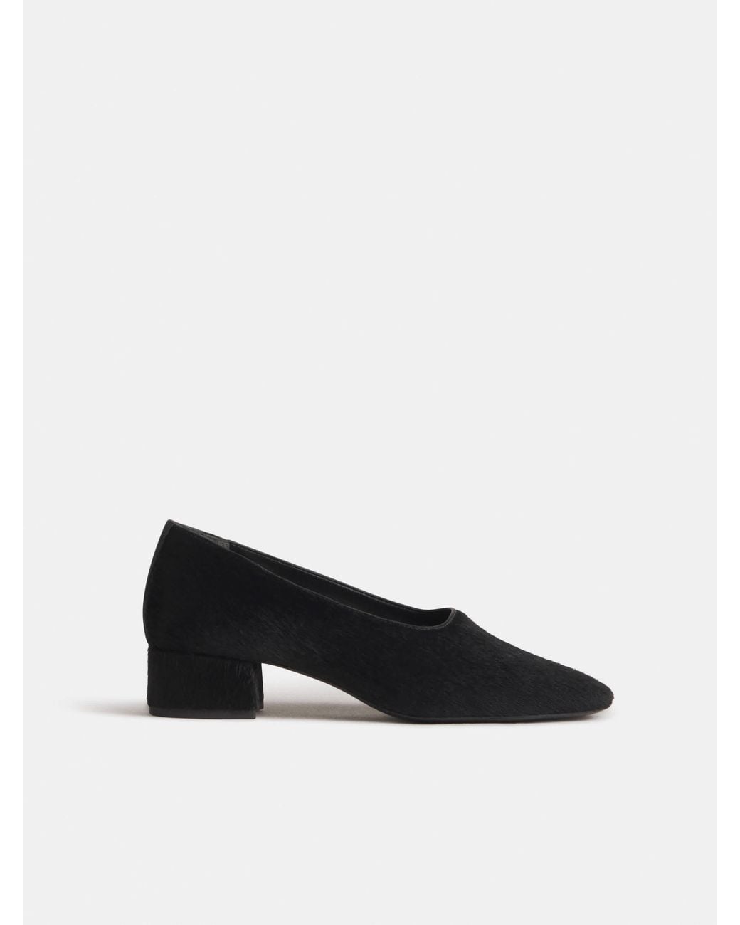 Reformation Black Inez Pump Haircalf 5