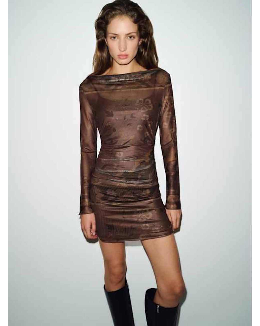 Reformation Brown Reese Knit Dress