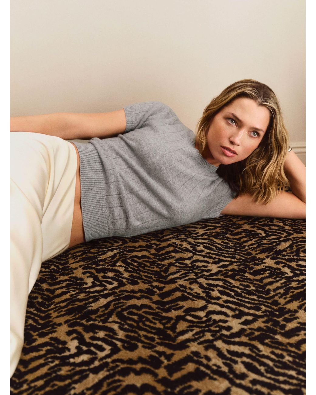 Reformation Brown Darcy Cashmere T-Shirt
