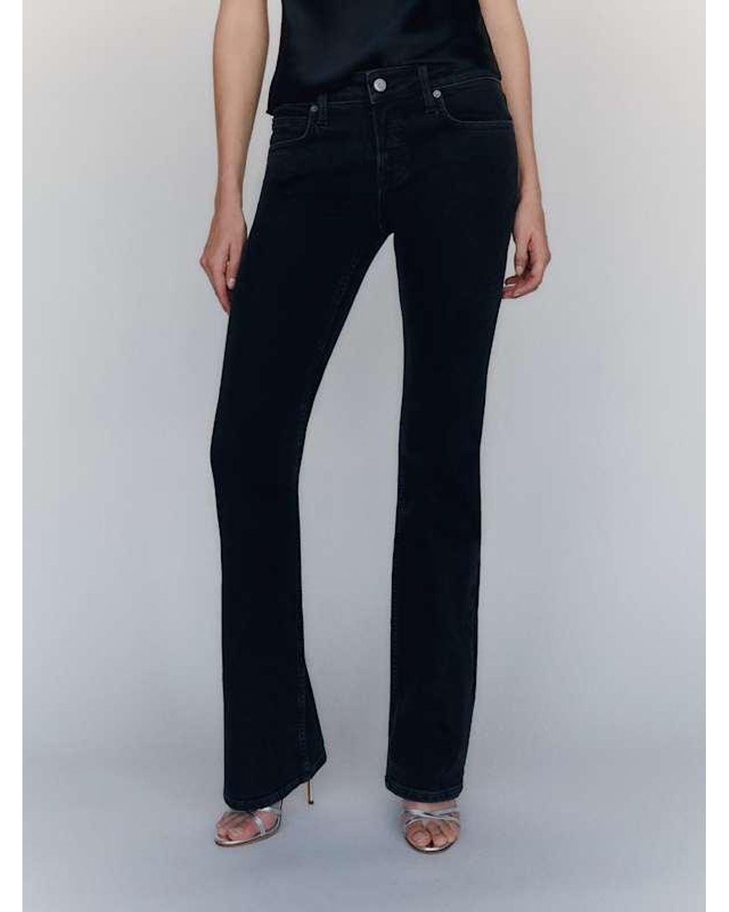 Reformation Blue Noah Super Stretch Low Rise Bootcut Jeans Denim