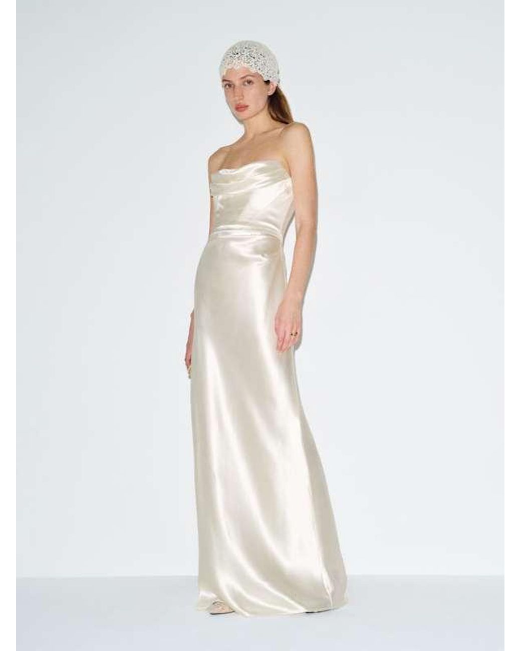 Reformation White Lupe Silk Dress