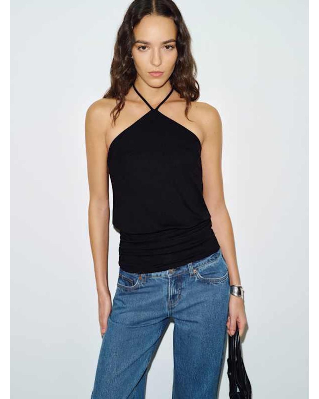 Reformation Blue Madison Knit Top