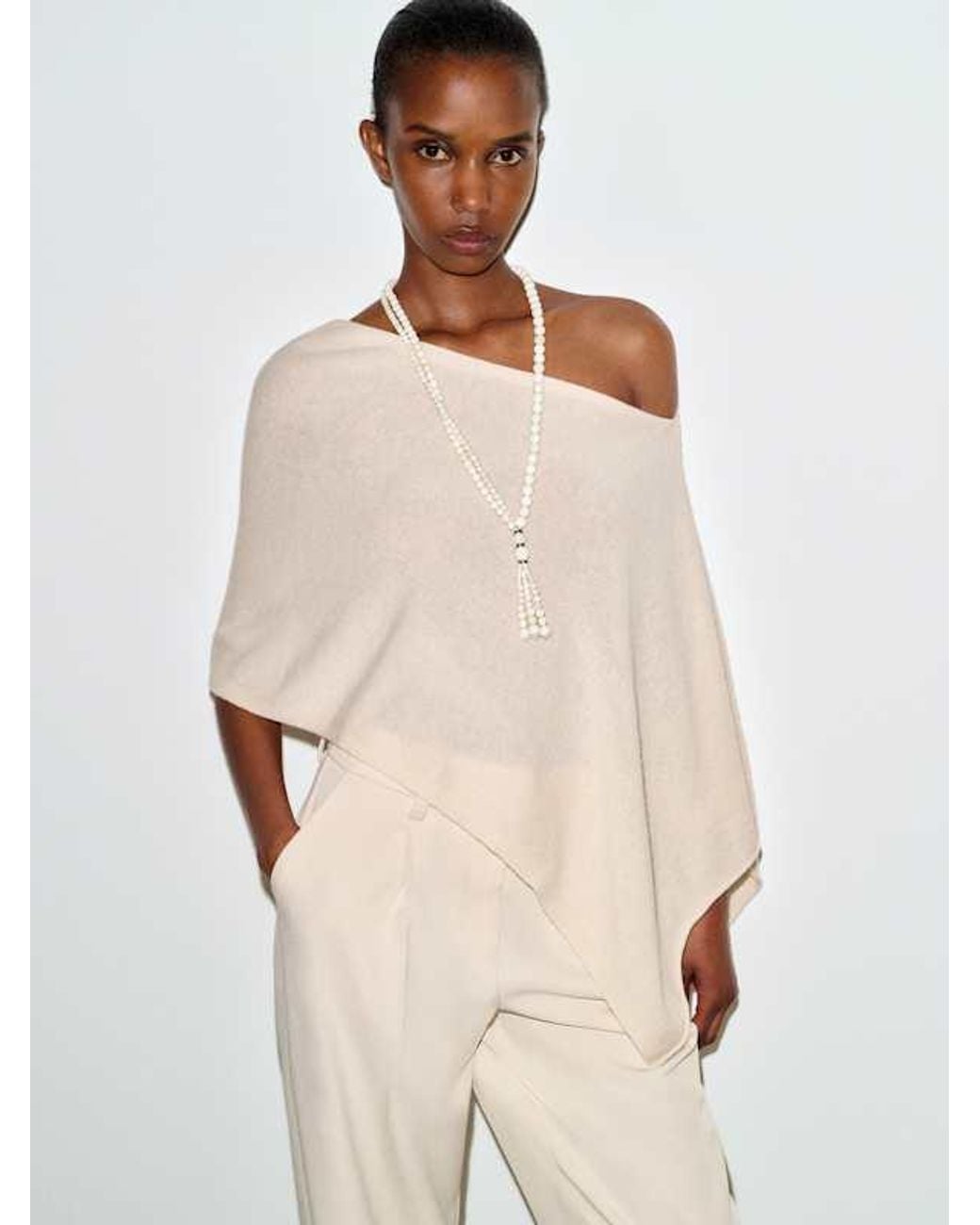 Reformation Natural Alden Cashmere Poncho