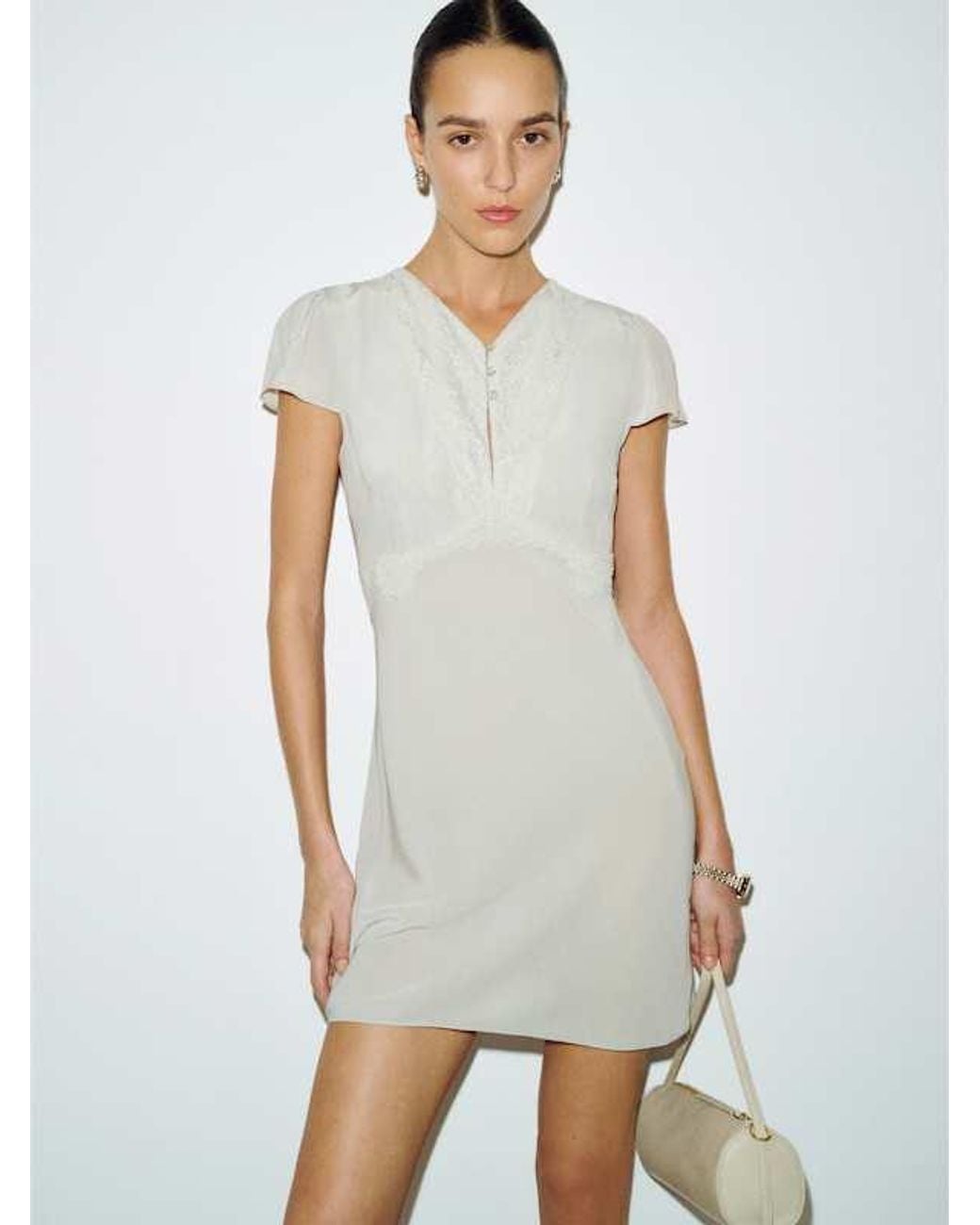 Reformation White Kasia Dress Lace