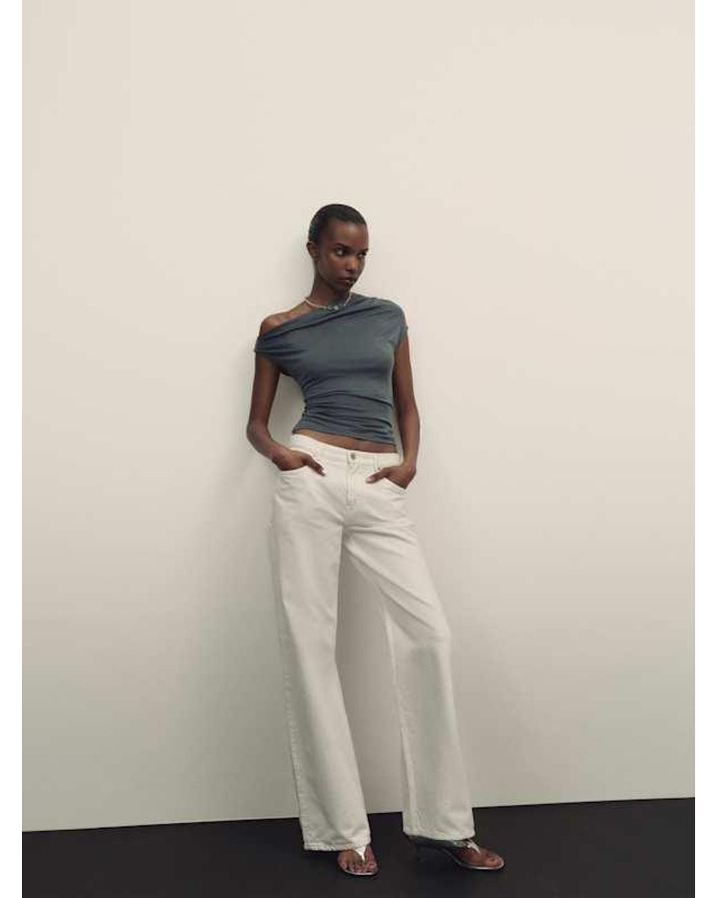 Reformation Blue Nora Knit Top
