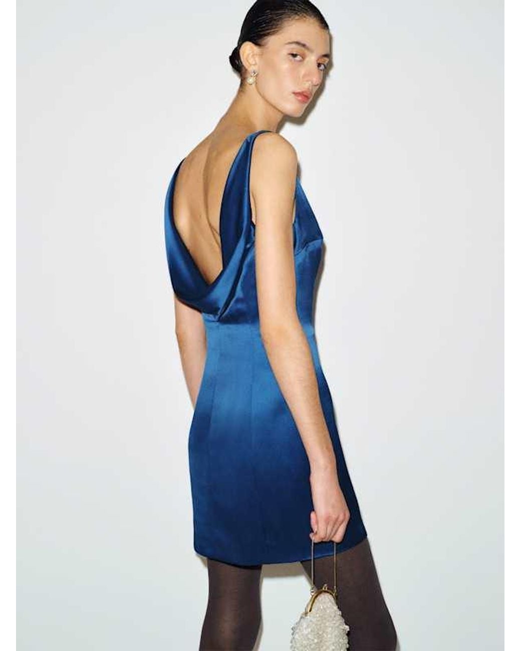 Reformation Jayna Silk Dress 0 in Blue | Lyst