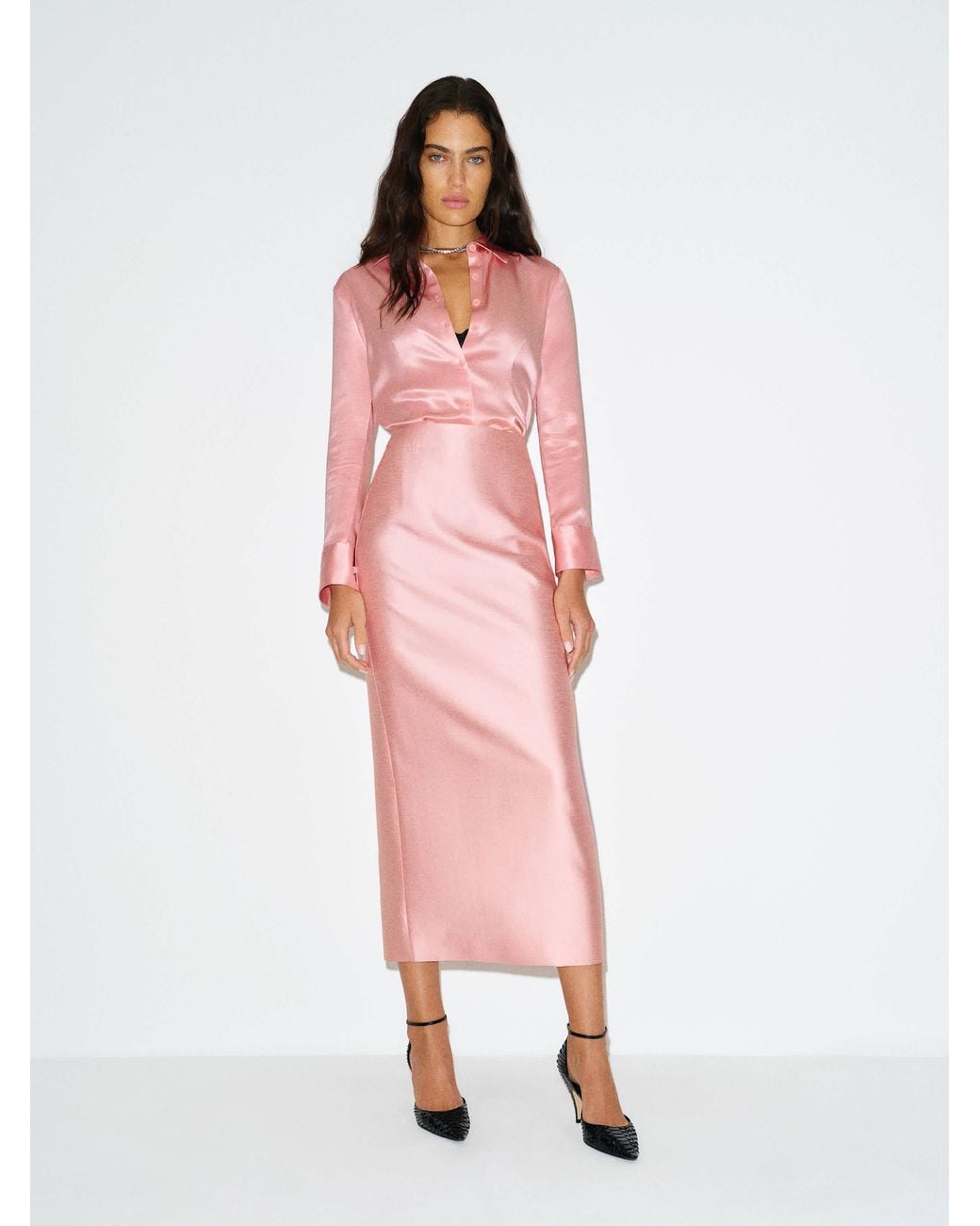Reformation Pink Lydia Skirt