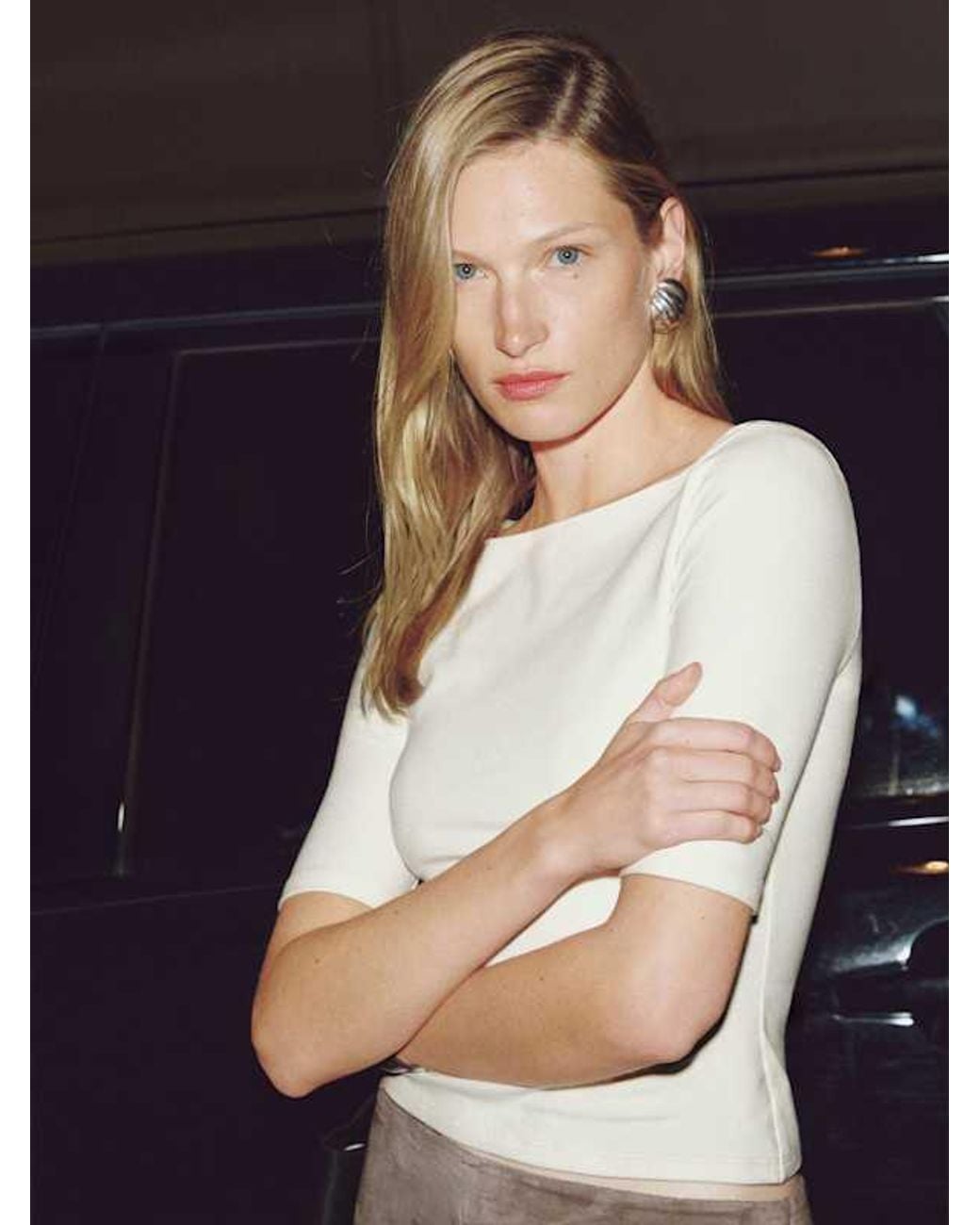 Reformation Natural Santino Knit Top