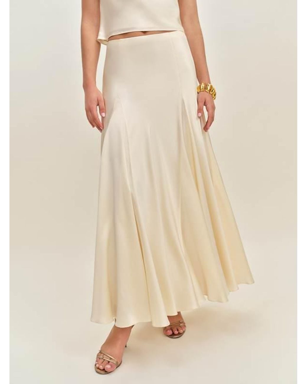 Reformation Brown Sera Silk Two Piece 0