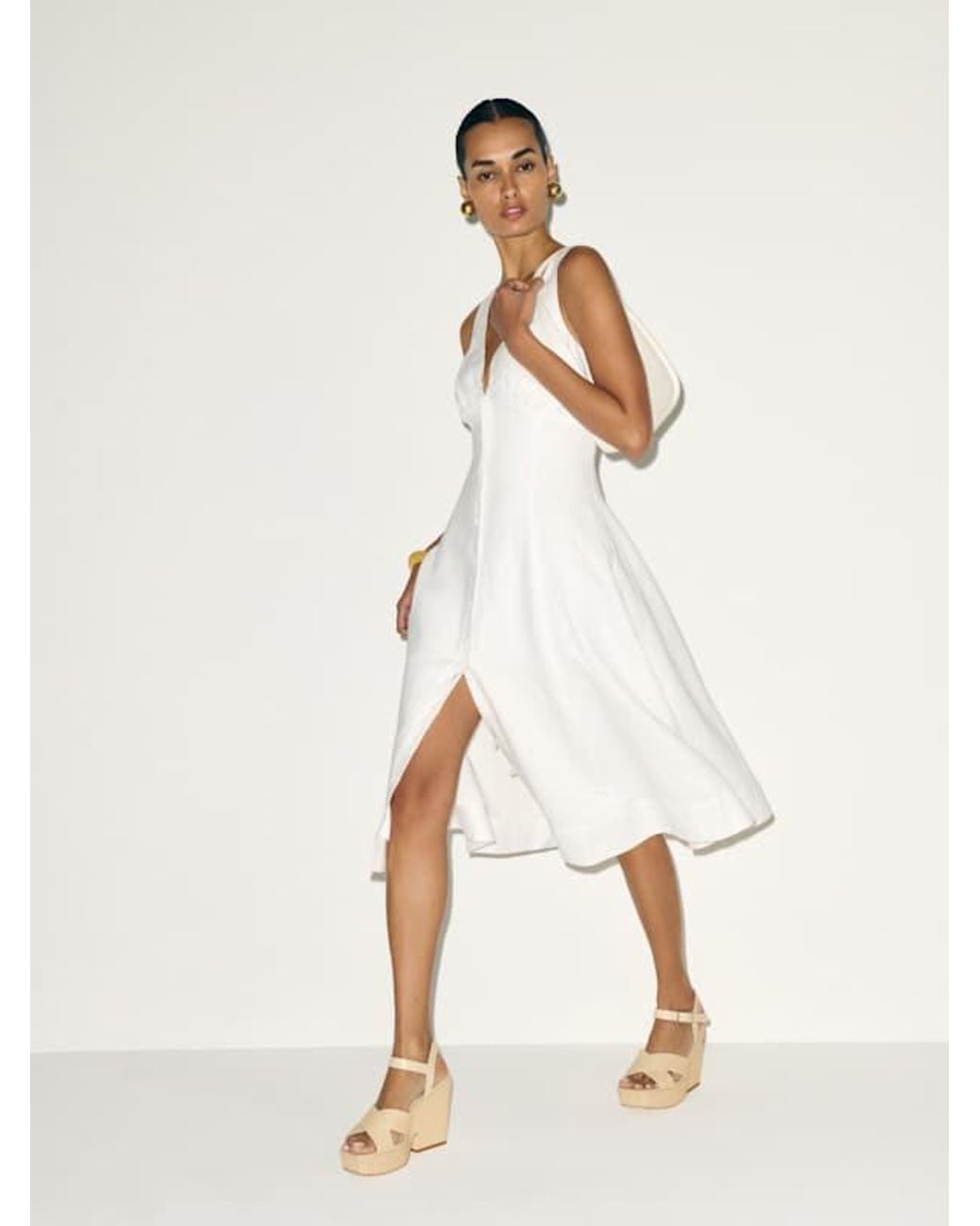 likely lina dress Lina Yellow Poplin Maxi Dress | Afterpay | Klarna main image 1