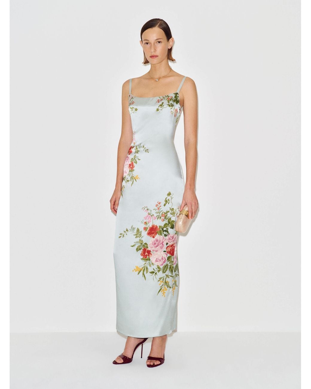 Reformation White Caitlin Silk Dress 0