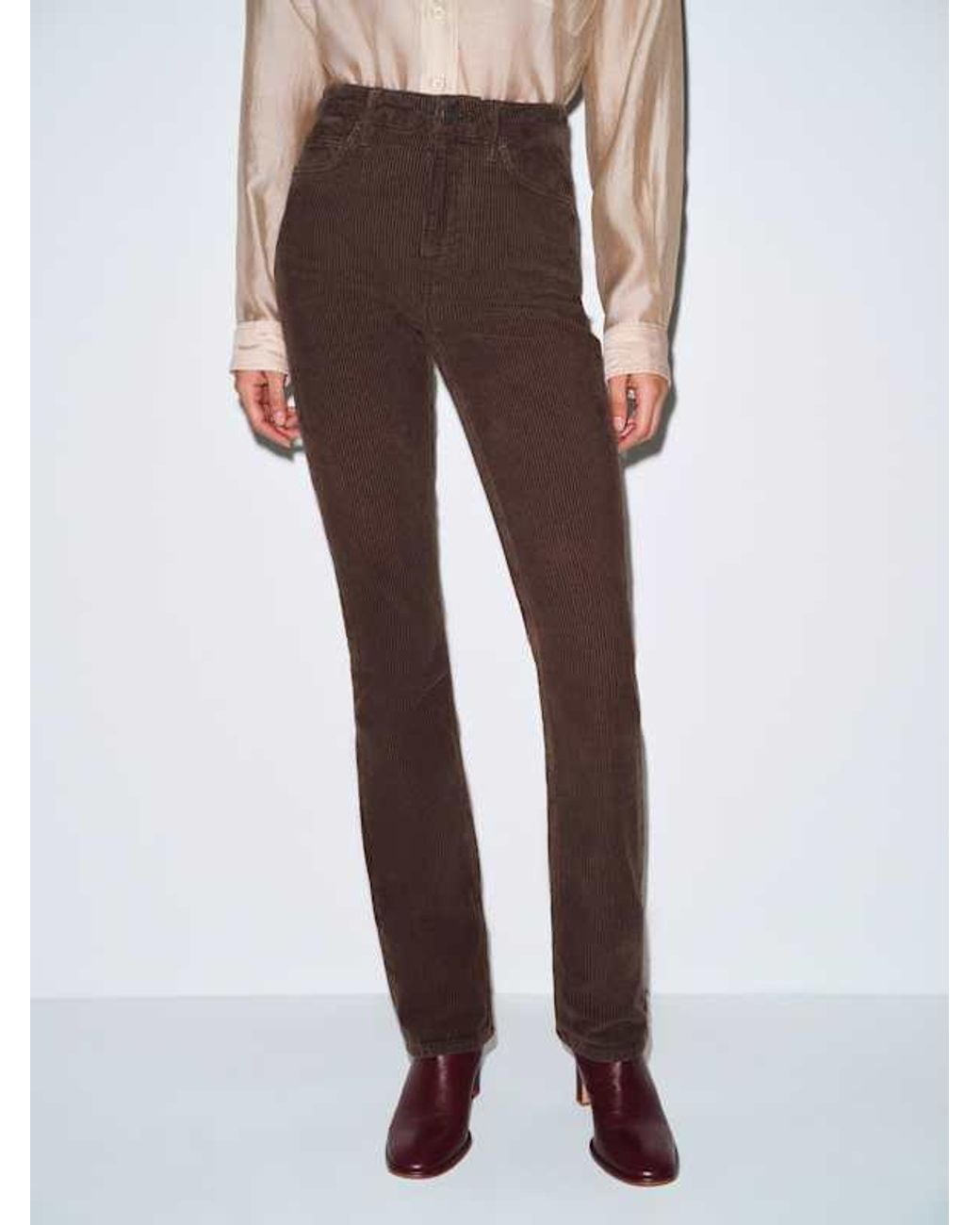 Reformation White Blair High Rise Baby Bootcut Jeans