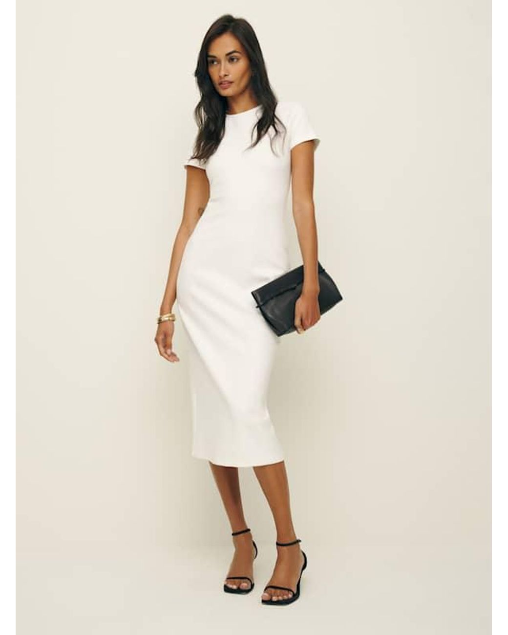 Reformation Elona Knit Dress 4 in Natural | Lyst
