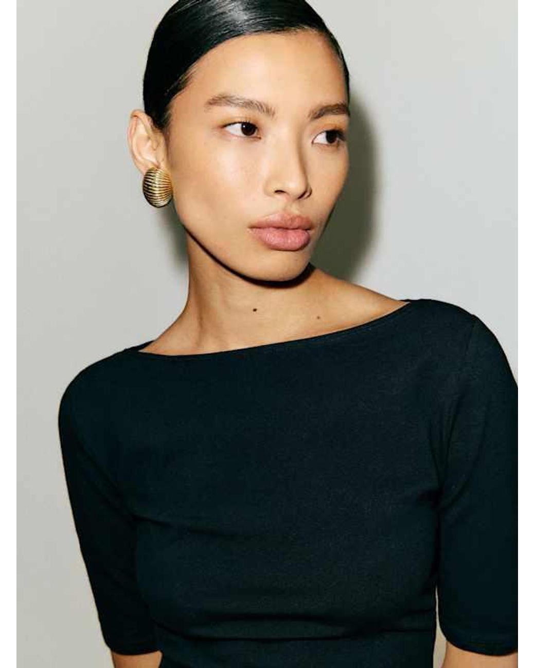 Reformation Black Santino Knit Top