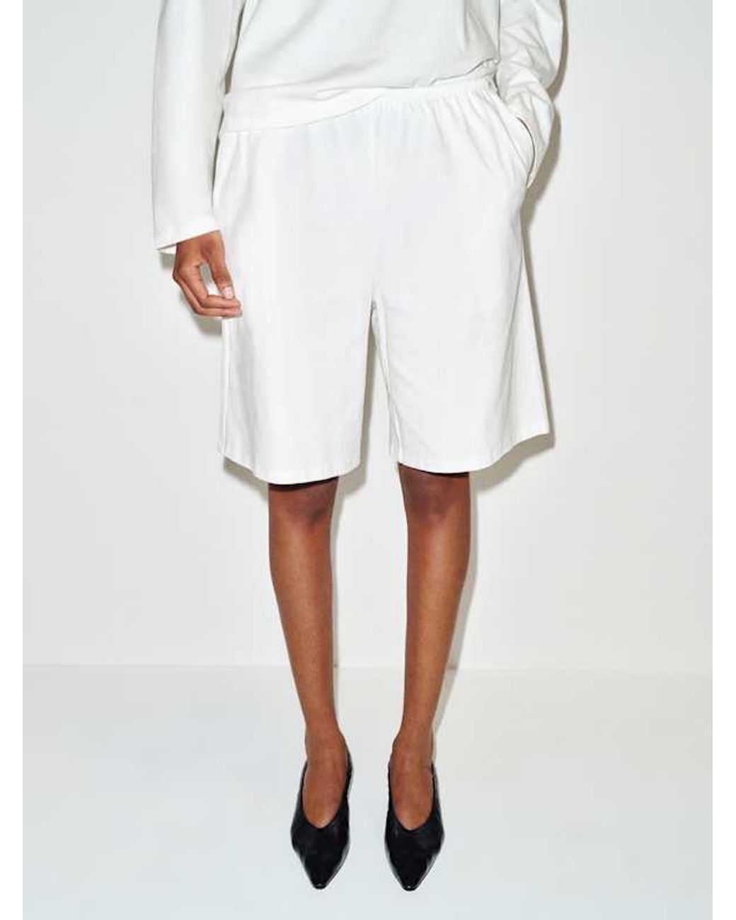 Reformation White Frank Knit Short