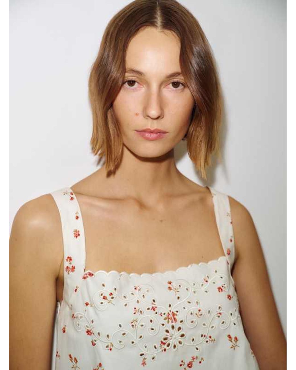 Reformation White Poppy Sleep Dress
