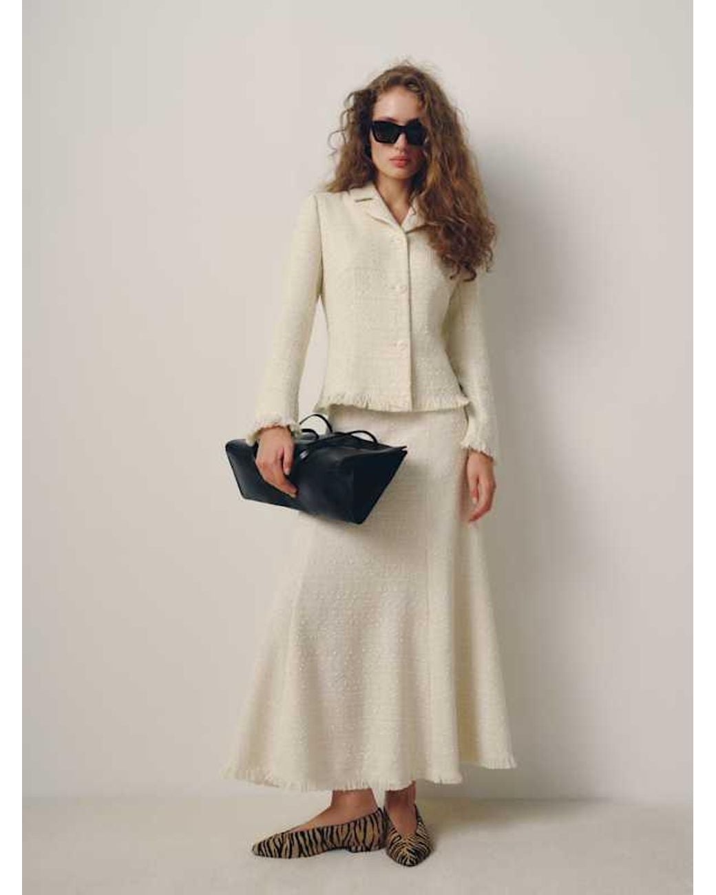 Reformation Natural Josie Jacket Boucle 0