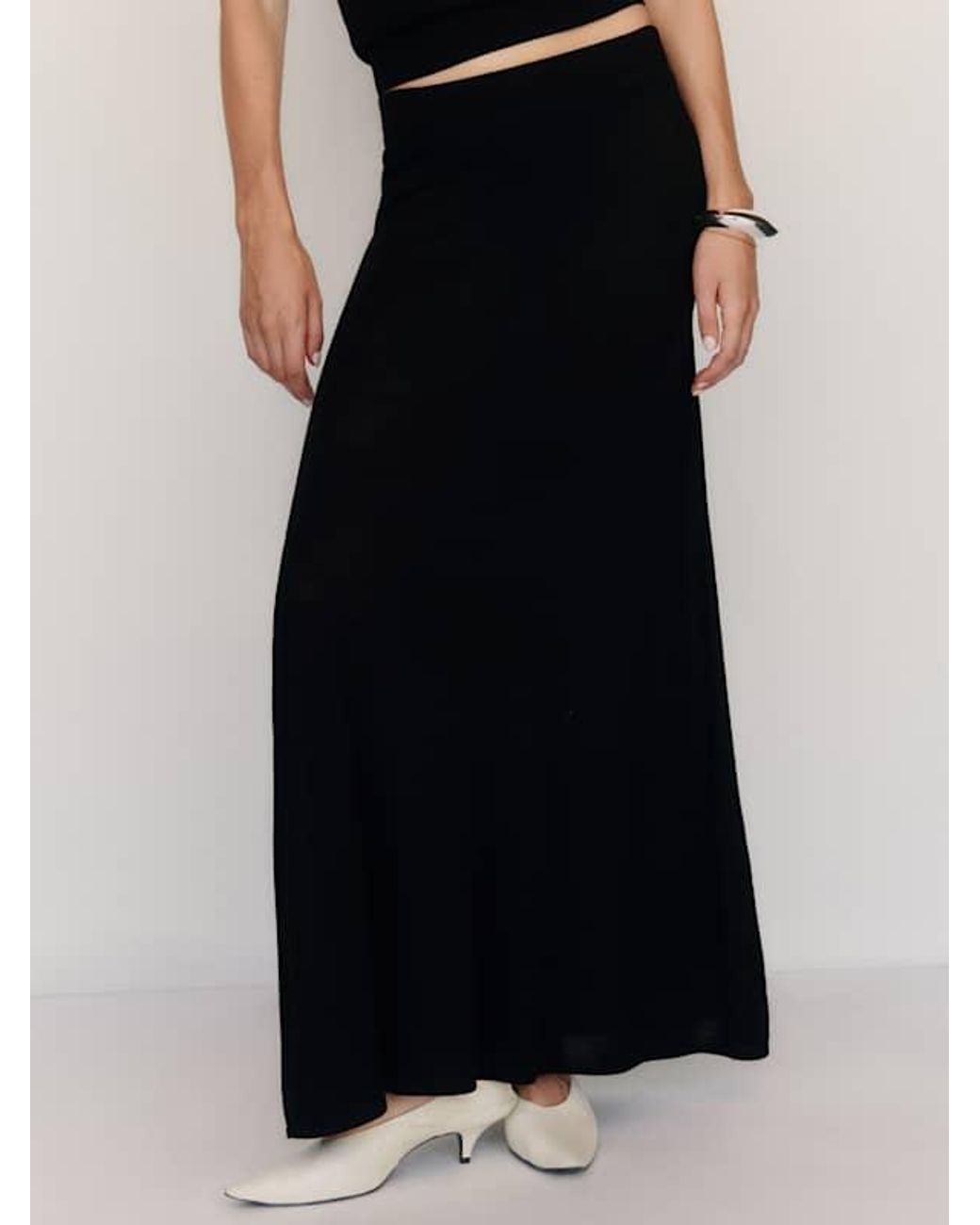 Reformation White Danielle Regenerative Merino Skirt