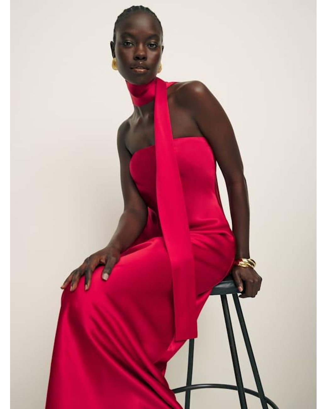 Reformation Oren Silk Dress in Pink | Lyst