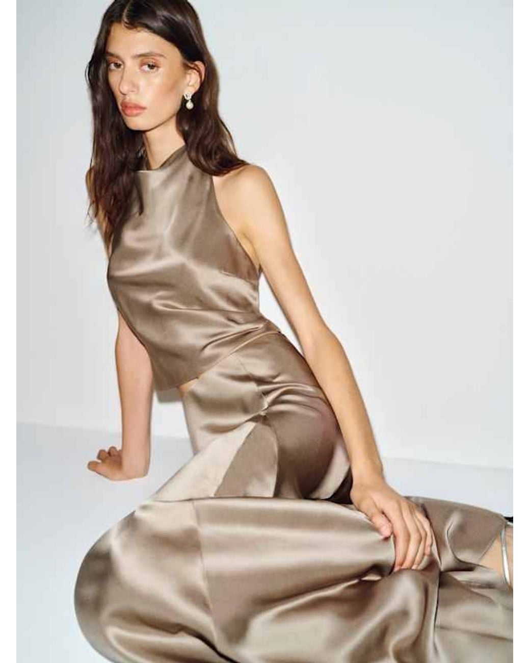 Reformation Natural Sera Silk Two Piece 0