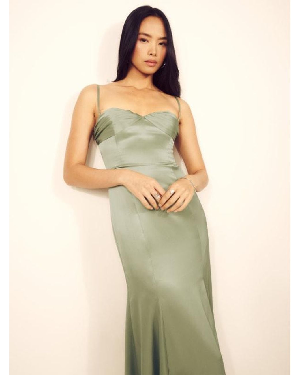 hensley satin dress Reformation hensley satin