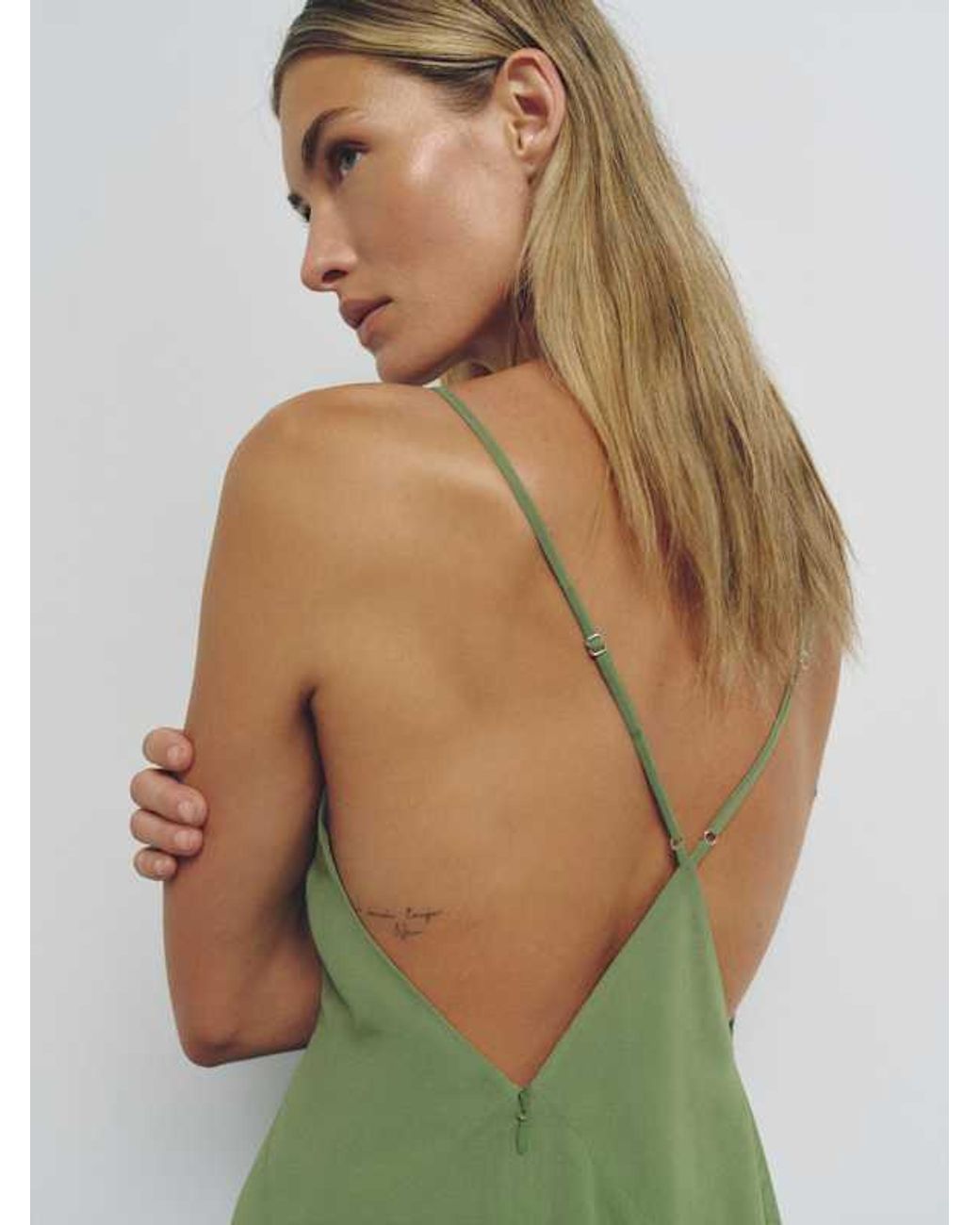 Reformation Green Carissa Dress Jade 0