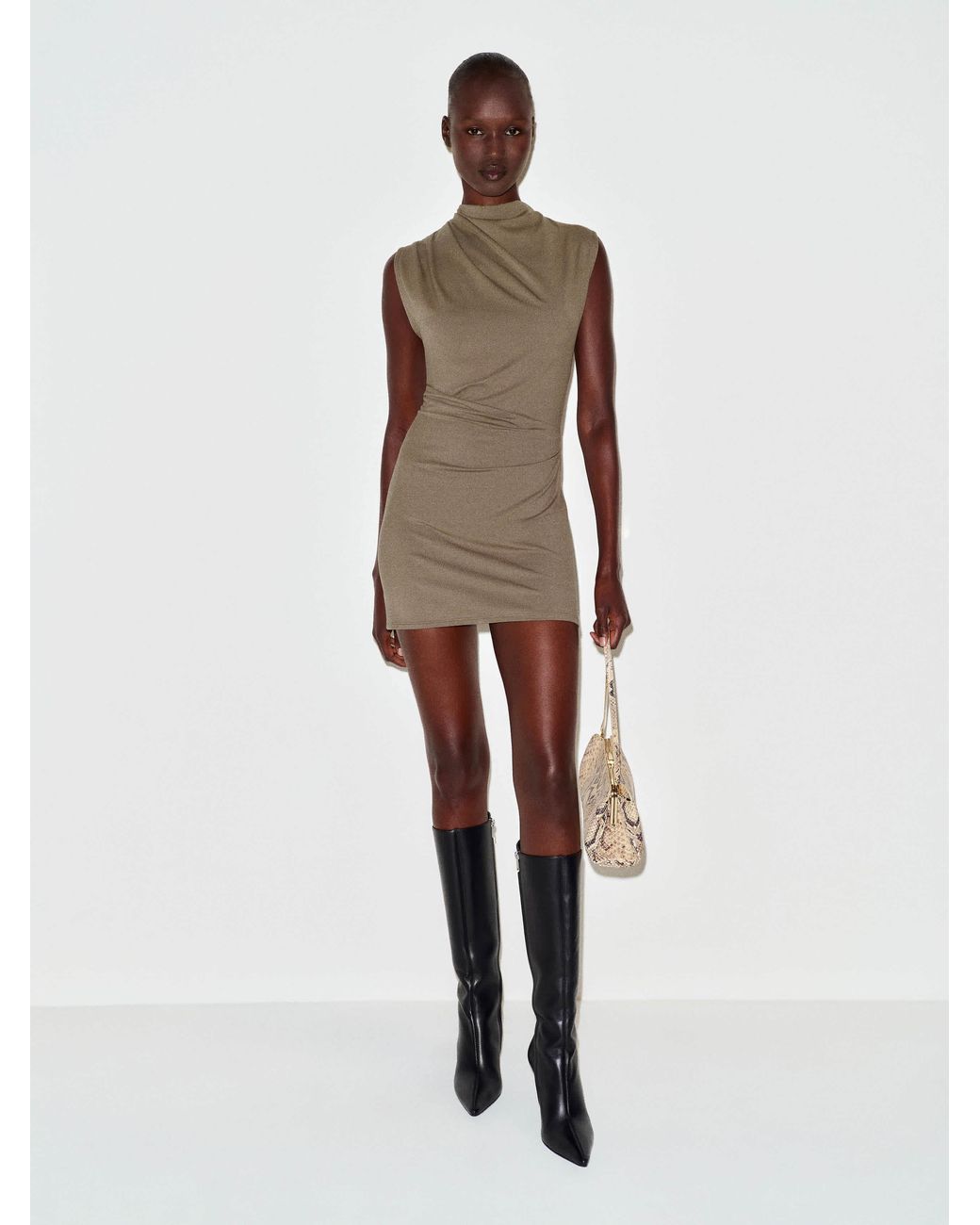 Reformation White Amias Knit Dress