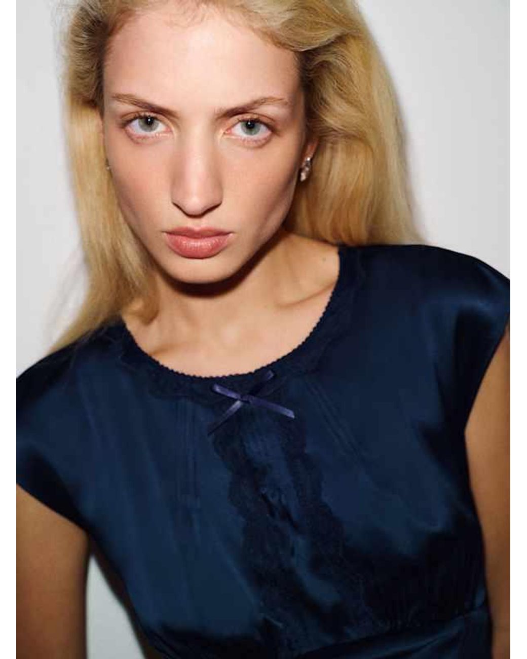 Reformation Blue Ariette Silk Dress
