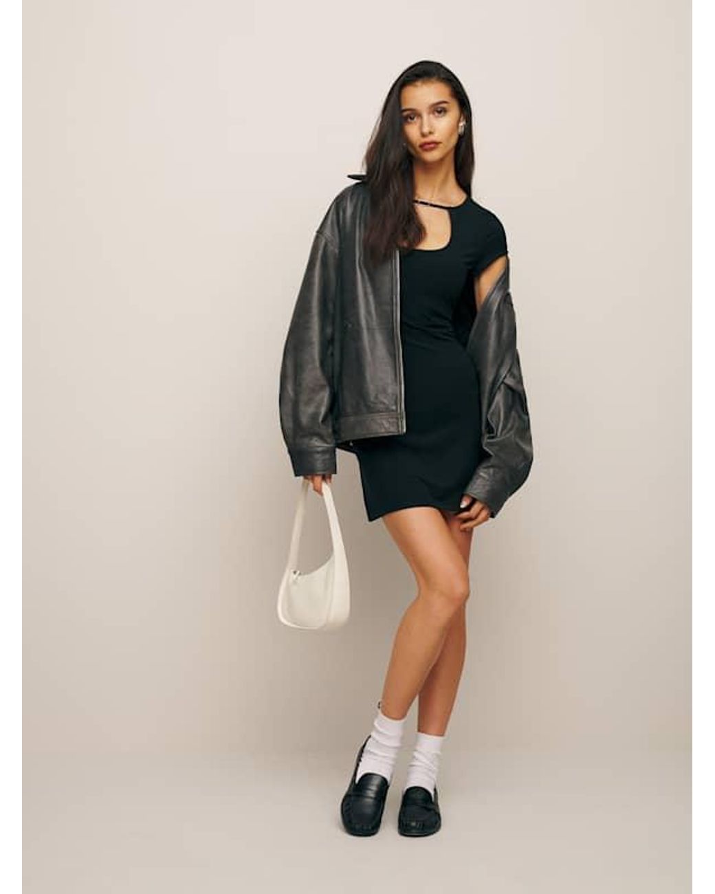 Reformation Oden Knit Dress in Black